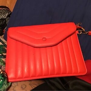 Vibrant Red Quilted Crossbody Bag